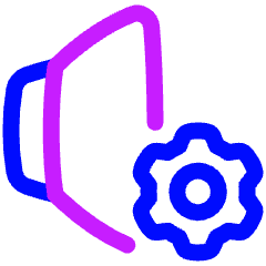 Volume Setting Gear Icon from Plump Neon Set