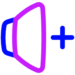 Volume Up Icon from Plump Neon Set