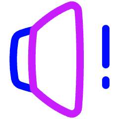 Volume Warning Icon from Plump Neon Set