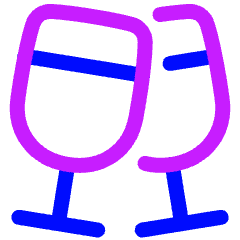 Champagne Party Alcohol Icon from Plump Neon Set