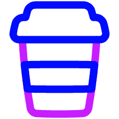Coffee Takeaway Cup Icon from Plump Neon Set
