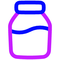 Milk Icon from Plump Neon Set