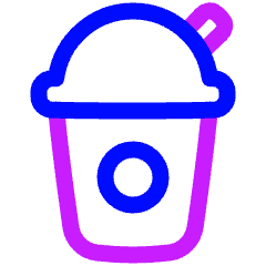 Milkshake Icon from Plump Neon Set