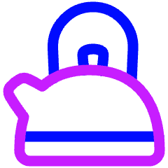 Teapot Icon from Plump Neon Set