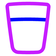 Water Glass Icon from Plump Neon Set