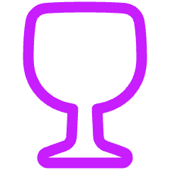 Wine Glass Icon from Plump Neon Set