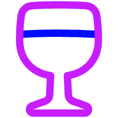 Wine Icon from Plump Neon Set