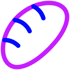 Baguette Icon from Plump Neon Set