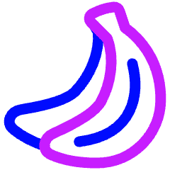 Banana Icon from Plump Neon Set