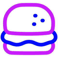 Burger Icon from Plump Neon Set