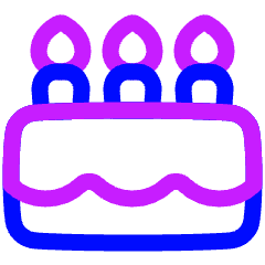 Cake Icon from Plump Neon Set