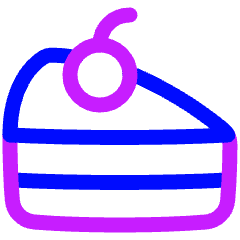 Cake Slice Icon from Plump Neon Set