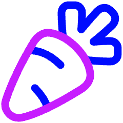 Carrot Icon from Plump Neon Set