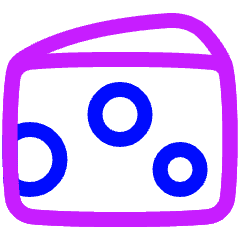 Cheese Icon from Plump Neon Set