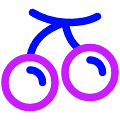 Cherries Icon from Plump Neon Set