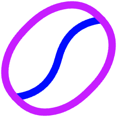 Coffee Bean Icon from Plump Neon Set