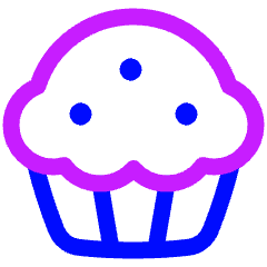 Cupcake Icon from Plump Neon Set
