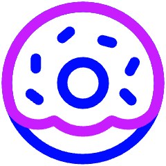 Donut Icon from Plump Neon Set