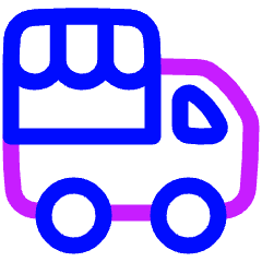 Food Truck Event Fair Icon from Plump Neon Set