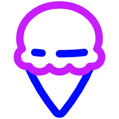 Ice Cream 3 Icon from Plump Neon Set