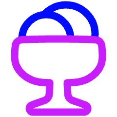 Ice Cream 4 Icon from Plump Neon Set