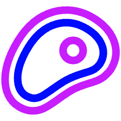 Meat Icon from Plump Neon Set
