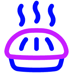 Pie Icon from Plump Neon Set