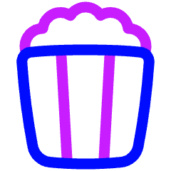 Popcorn Icon from Plump Neon Set