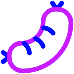 Sausage Processed Food Icon from Plump Neon Set