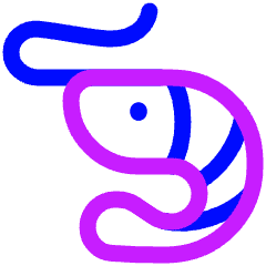 Shrimp Icon from Plump Neon Set