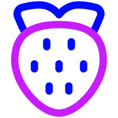 Strawberry Icon from Plump Neon Set