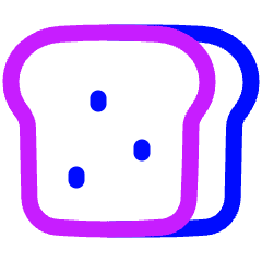 Toast Icon from Plump Neon Set