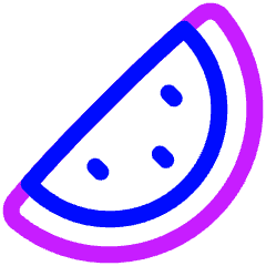 Water Melon Icon from Plump Neon Set