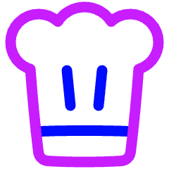 Chef Toque Hat Icon from Plump Neon Set