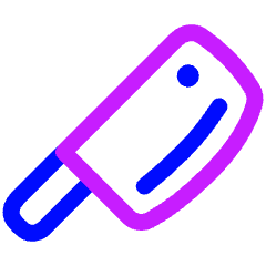 Knife 1 Icon from Plump Neon Set