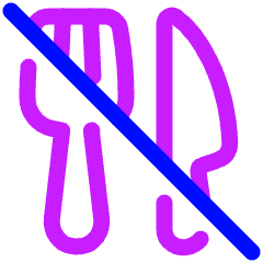 No Food Allowed Icon from Plump Neon Set