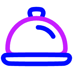 Serving Dome Icon from Plump Neon Set