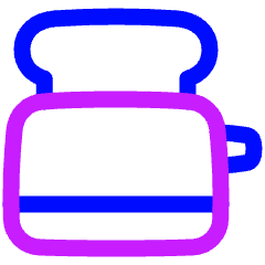 Toaster Icon from Plump Neon Set