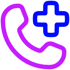 Emergency Call Icon from Plump Neon Set
