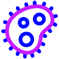 Bacteria Virus Cells Biology Icon from Plump Neon Set