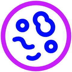 Petri Dish Lab Equipment Icon from Plump Neon Set