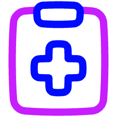 Checkup Medical Report Clipboard Icon from Plump Neon Set