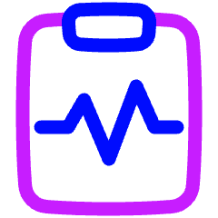 Heart Rate Clipboard Icon from Plump Neon Set