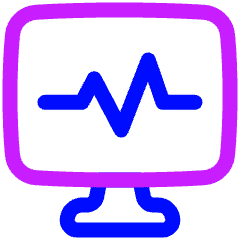 Heart Rate Monitor Icon from Plump Neon Set