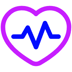 Heart Rate Pulse Graph Icon from Plump Neon Set