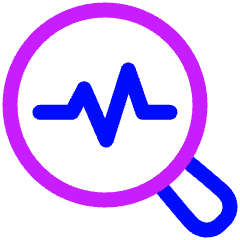 Heart Rate Search Icon from Plump Neon Set