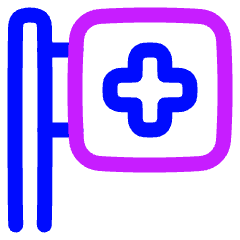 Hospital Sign Icon from Plump Neon Set