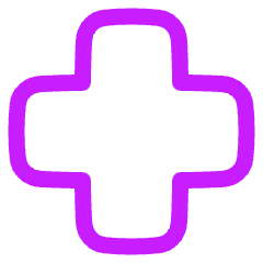Medical Cross Sign Healthcare Icon from Plump Neon Set