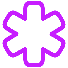 Medical Cross Symbol Icon from Plump Neon Set
