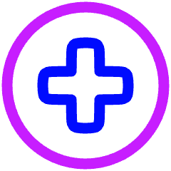 Sign Cross Circle Icon from Plump Neon Set